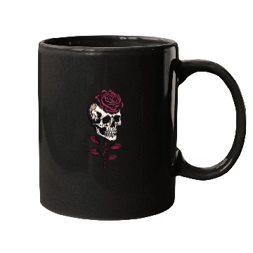 Discover Skull Rose Aesthetic skeleton Grunge gift Mugs