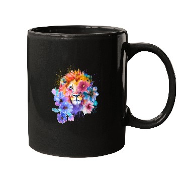 Discover Colorful Lion Painting Mugs
