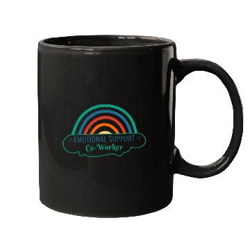 Discover Emotional Support Co-Worker Work Bestie Blue Mugs