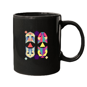 Discover Geometric Cats Bat Retro abstract Mugs