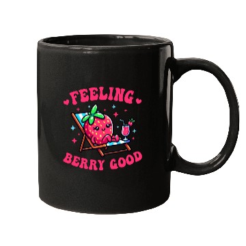 Discover Feeling Berry Good Funny strawberry Mugs