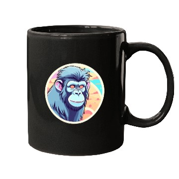 Discover Ape Monkey Illustration Mugs