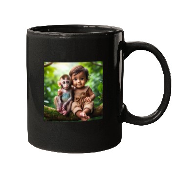 Discover Monkey & Baby Boy. Mugs