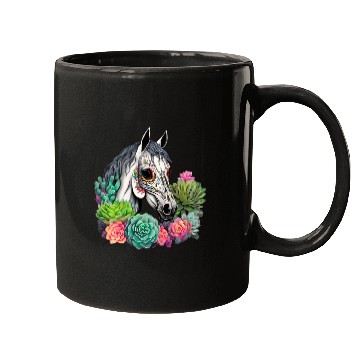 Discover Horse Succulent Sugar Skull Mugs