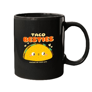 Discover Cute "Taco Besties" Graphic Mugs