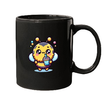 Discover Adorable Kawaii Bee Cute Animal Boba Tea Bubble Mugs