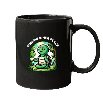 Discover Finding Inner Peace: Turtle Meditation Journey Mugs