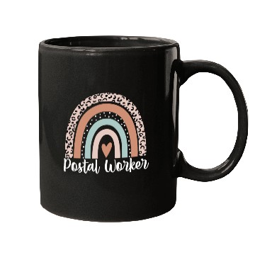 Discover Postal Worker Rainbow Leopard Funny Postal Worker Mugs