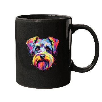 Discover Watercolor Colorful Miniature Schnauzer Mugs