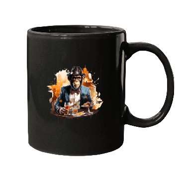 Discover Cool Business Monkey with Drink Chimpanzee Mugs