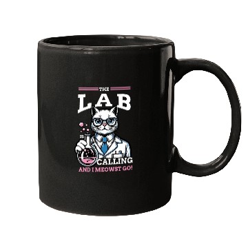 Discover Girls Lab Calling Science Funny Lab Cat Laboratory Mugs