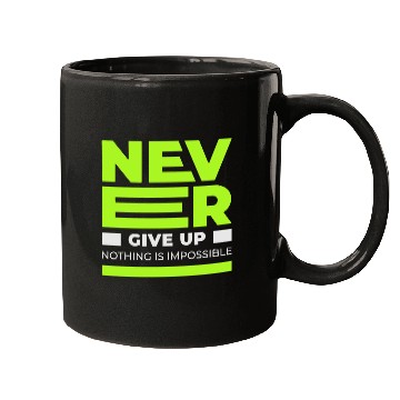 Discover Never Give up Mugs Men's Premium Mugs