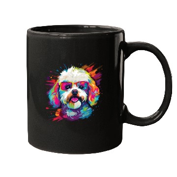Discover Watercolor Colorful Bichon Frise Mugs