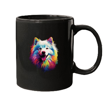 Discover Watercolor Colorful Samoyed Mugs