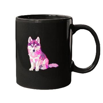 Discover Pink Wolf Cute Baby Wolf Mugs