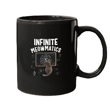 Discover Pi Day Mugs, Infinite Moewmatics Cat Scribbling