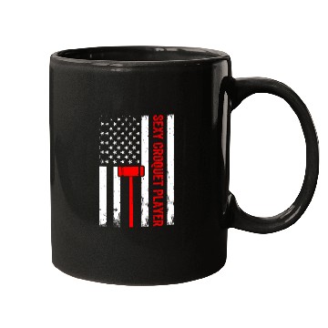 Discover Sexy Croquet Player US Flag Croquet Player Mugs
