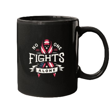 Discover No One Fights Alone US Family Veteran Awareness Mugs