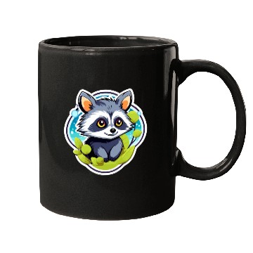 Discover Raccoon Illustration Mugs
