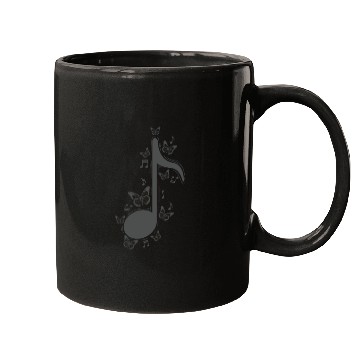 Discover Music Note with Butterflies Music Mugs