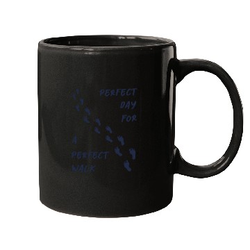 Discover Perfect day perfect walk 2 - Navy Blue Mugs