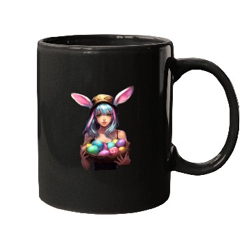 Discover Easter Day Anime Girl Bunny Ear Easter Egg Hunt Mugs