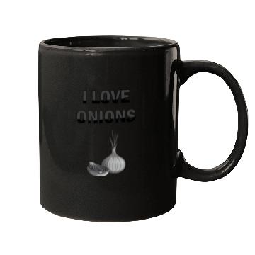 Discover I Love Onions, For Onion and Vegetable Lovers Mugs