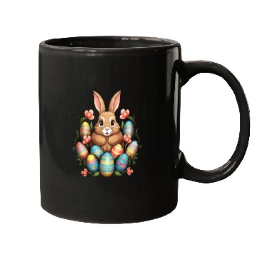 Discover Easter Bunny Rabbit Colorful Eggs Easter Egg Hunt Mugs