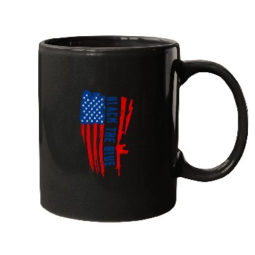 Discover Black the blue American Oilfield USA Flag Mugs