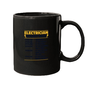 Discover Electrician Hourly Rate Lineworker Wiremen Mugs