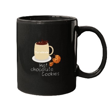 Discover Drink Hot chocolate cookies Yardside font logo Mugs