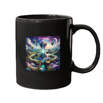 Discover Fantasy Skylands: Surreal Landscape Mugs