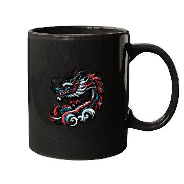 Discover Colorful Chinese Dragon Artwork Essentials Mugs