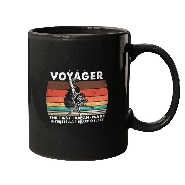Discover Voyager 1977 Retro Space Probe Mission Mugs