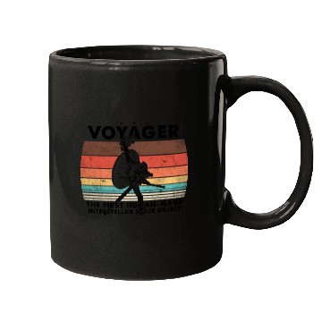 Discover Voyager 1977 Retro Space Probe Mission Mugs