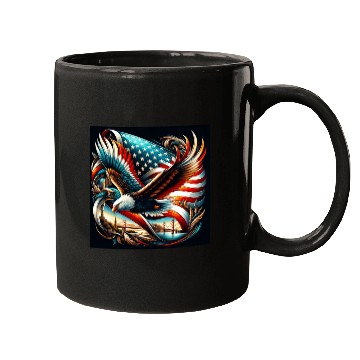 Discover Majestic Eagle & American Flag Mugs Embrace