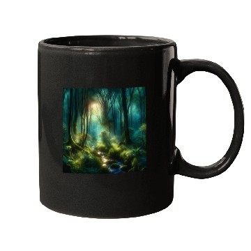 Discover Twilight Enchantment A Mystical Forest Scene Mugs