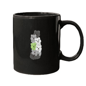 Discover Agender Flag Pride Lgbtq Cute Quokka Stack Mugs