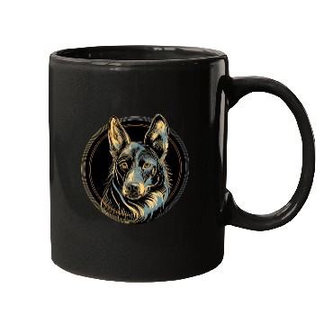 Discover German Shepherd Funny Dog Street Art Comic Pet Mugs