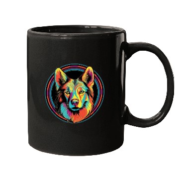 Discover German Shepherd Funny Dog Street Art Comic Pet Mugs