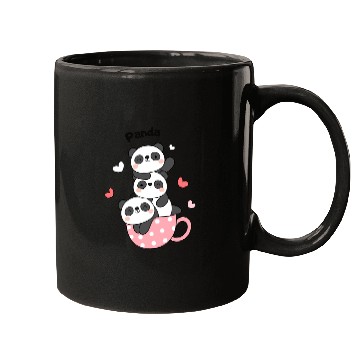 Discover Bear And Panda Couple Classic Mugs