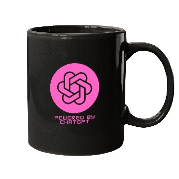 Discover Powered by ChatGPT (Pink Design) Mugs