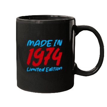 Discover 1970s Retro Color Block Mugs Design 1974