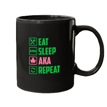 Discover Eat Sleep AKA Repeat Alpha Kappa Alpha Womens Gift Mugs