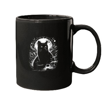 Discover Scary Horror Black Cat Mugs