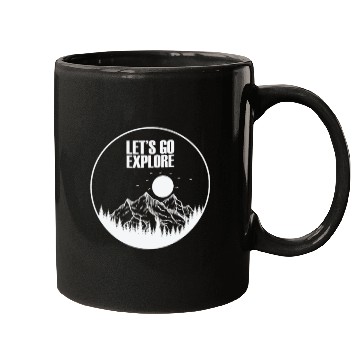 Discover Let's go Explore Hiking Nature Mugs