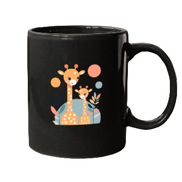 Discover Giraffe Family Mugs