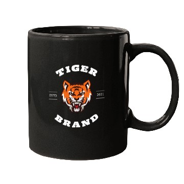Discover Bold Tiger Stripes: Black and Orange Mugs