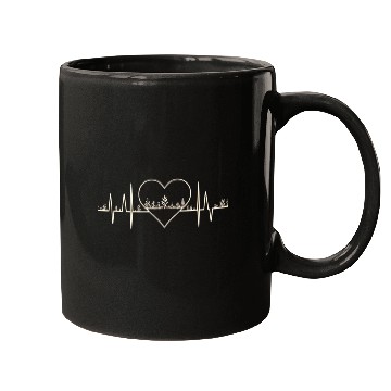Discover Heartbeat line with plants Mugs