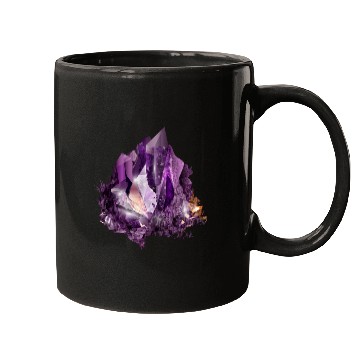 Discover bright purple amethyst crystal motif Mugs